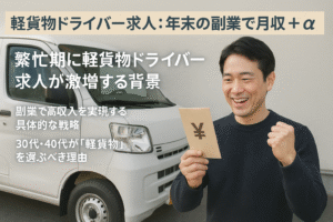軽貨物ドライバー求人「高収入」の秘密！BF・お歳暮の波に乗れ